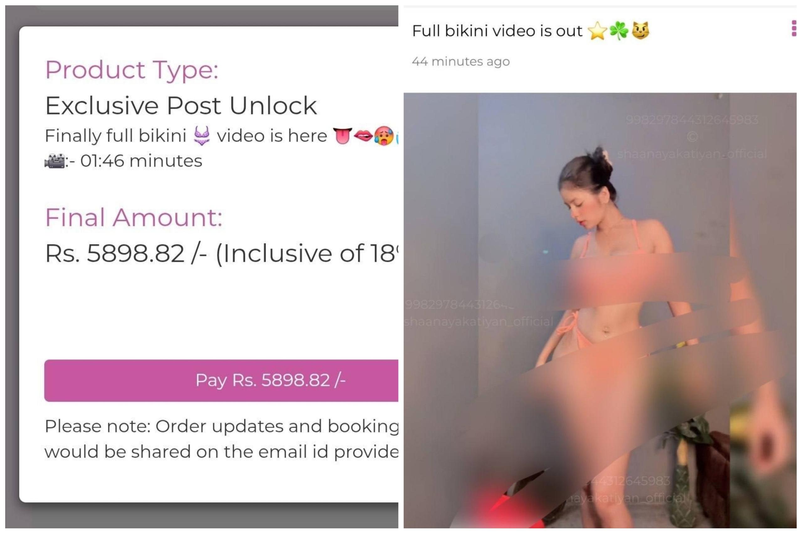 Shanaya Katiyan 6K rs Worth Paid Website Video FIRST TIME IN BIKNI